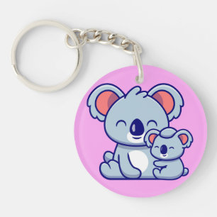 Cute Koala en Baby Sleutelhanger