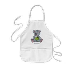 Cute koala en Coconut cartoon illustratie Kinder Schort