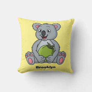 Cute koala en Coconut cartoon illustratie Kussen