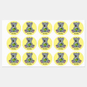 Cute koala en Coconut cartoon illustratie Labels (Vel)
