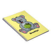 Cute koala en Coconut cartoon illustratie Notitieboek (Rechterzijde)