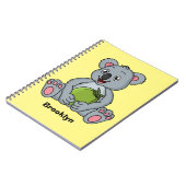Cute koala en Coconut cartoon illustratie Notitieboek (Linkerzijde)