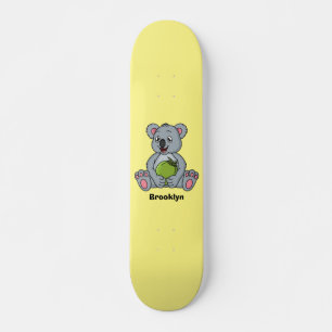 Cute koala en Coconut cartoon illustratie Persoonlijk Skateboard