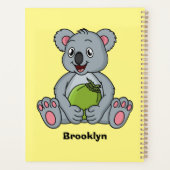 Cute koala en Coconut cartoon illustratie Planner (Achterkant)