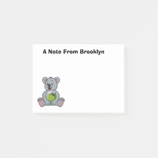Cute koala en Coconut cartoon illustratie Post-it® Notes (Voorkant)