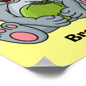 Cute koala en Coconut cartoon illustratie Poster (Hoek)