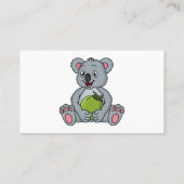 Cute koala en Coconut cartoon illustratie Visitekaartje (Achterkant)