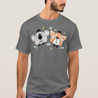 Cute Koala en Red Panda T-shirt
