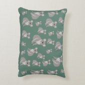 Cute Koala Eucalyptus Green Pattern Accent Kussen (Achterkant (Verticaal))
