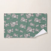 Cute Koala Eucalyptus Green Pattern Bad Handdoek (Handdoek)