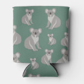 Cute Koala Eucalyptus Green Pattern Blikjeskoeler (Voorkant)