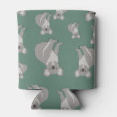 Cute Koala Eucalyptus Green Pattern Blikjeskoeler (Achterkant)