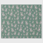 Cute Koala Eucalyptus Green Pattern Cadeaupapier (Vlak)