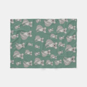 Cute Koala Eucalyptus Green Pattern Fleece Deken (Voorkant (Horizontaal))