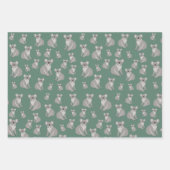 Cute Koala Eucalyptus Green Pattern Inpakpapier Vel (Voorkant 2)
