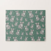 Cute Koala Eucalyptus Green Pattern Legpuzzel (Horizontaal)