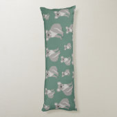 Cute Koala Eucalyptus Green Pattern Lichaamskussen (Achterkant (Verticaal))