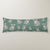 Cute Koala Eucalyptus Green Pattern Lichaamskussen (Voorkant)