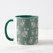 Cute Koala Eucalyptus Green Pattern Mok (Links)