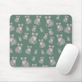 Cute Koala Eucalyptus Green Pattern Muismat (Met muis)
