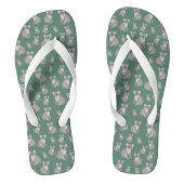 Cute Koala Eucalyptus Green Pattern Teenslippers (Voetbed)