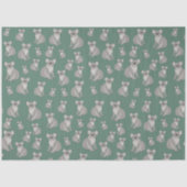 Cute Koala Eucalyptus Green Pattern Tissuepapier (Voorkant)