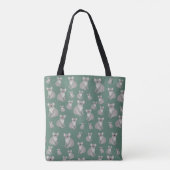 Cute Koala Eucalyptus Green Pattern Tote Bag (Achterkant)