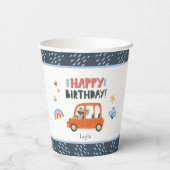 Cute Koala Girl First Name Happy Birthday Party Papieren Bekers (Achterkant)