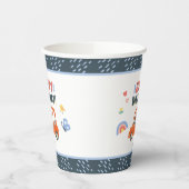 Cute Koala Girl First Name Happy Birthday Party Papieren Bekers (Links)