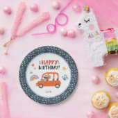 Cute Koala Girl First Name Happy Birthday Party Papieren Bordje (Feest)