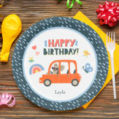 Cute Koala Girl First Name Happy Birthday Party Papieren Bordje