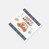 Cute Koala Girl First Name Happy Birthday Party Servet (Hoek)