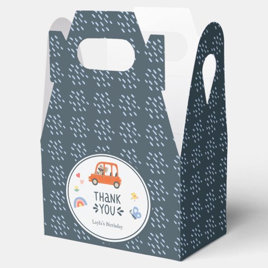 Cute Koala Girl Naam Dank u voor de verjaardag Bedankdoosjes (Geopend)