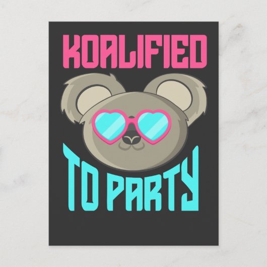Cute Koala Graphic Australia Retro Party Animal Briefkaart (Voorkant)