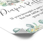 Cute Koala Greenery Baby shower Diaper Raffle Sign Poster (Hoek)