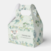 Cute Koala Greenery Boy Girl Baby shower Dank je Bedankdoosjes (Achterkant)