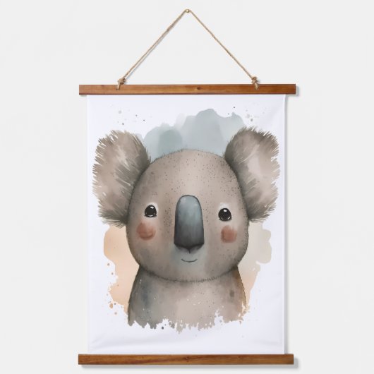 Cute Koala Hangend Wandkleed (Voorkant)