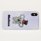 Cute Koala in een Black Top Hat Custom Case-Mate iPhone Case (Achterkant (horizontaal))