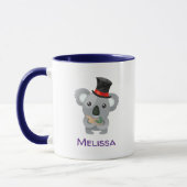 Cute Koala in een Black Top Hat Custom Mok (Links)