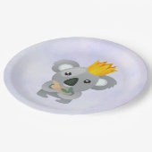 Cute Koala in een Golden Crown Papieren Bordje (Gekanteld)