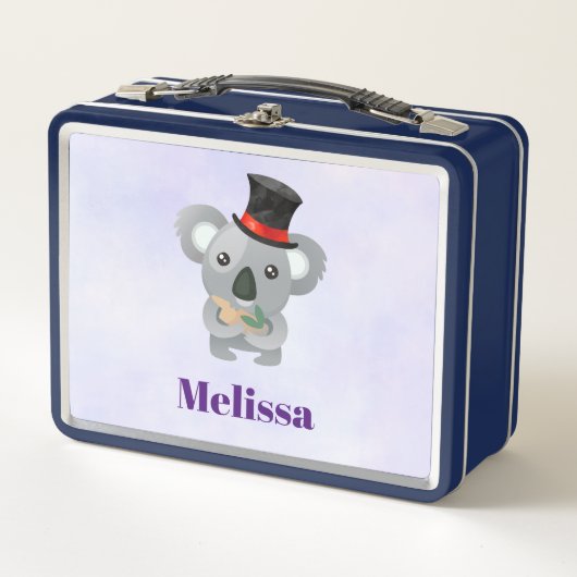 Cute Koala in een zwarte top-hoed (Voorkant)