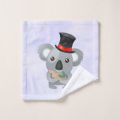 Cute Koala in een zwarte top-hoed Bad Handdoek (Wasdoekje)