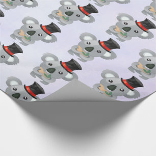 Cute Koala in een zwarte top-hoed Cadeaupapier