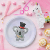 Cute Koala in een zwarte top-hoed Papieren Bordje (Feest)