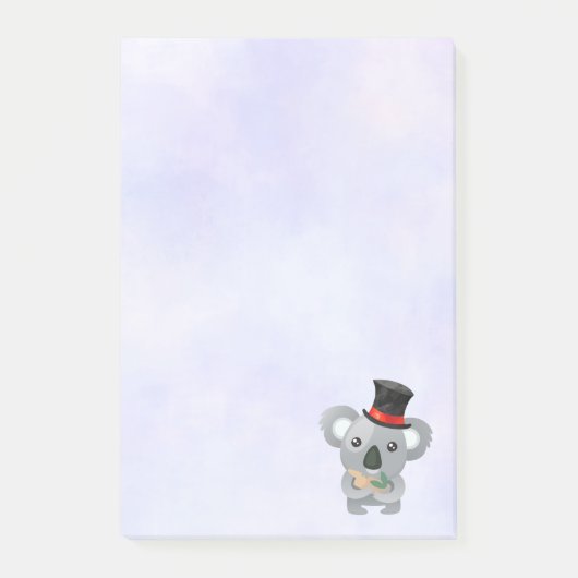 Cute Koala in een zwarte top-hoed Post-it® Notes (Voorkant)