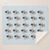 Cute Koala in een zwarte top-hoed Sherpa Deken (Voorkant (horizontaal))