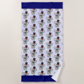 Cute Koala in een zwarte top-hoed Strandlaken (Voorkant)