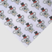 Cute Koala in een zwarte top-hoed Tissuepapier (Detail)
