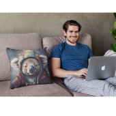 Cute Koala in Winterhoed met naam naar keuze Kussen