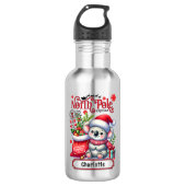 Cute Koala Kerst Persoonlijke Naam Waterfles (Voorkant)